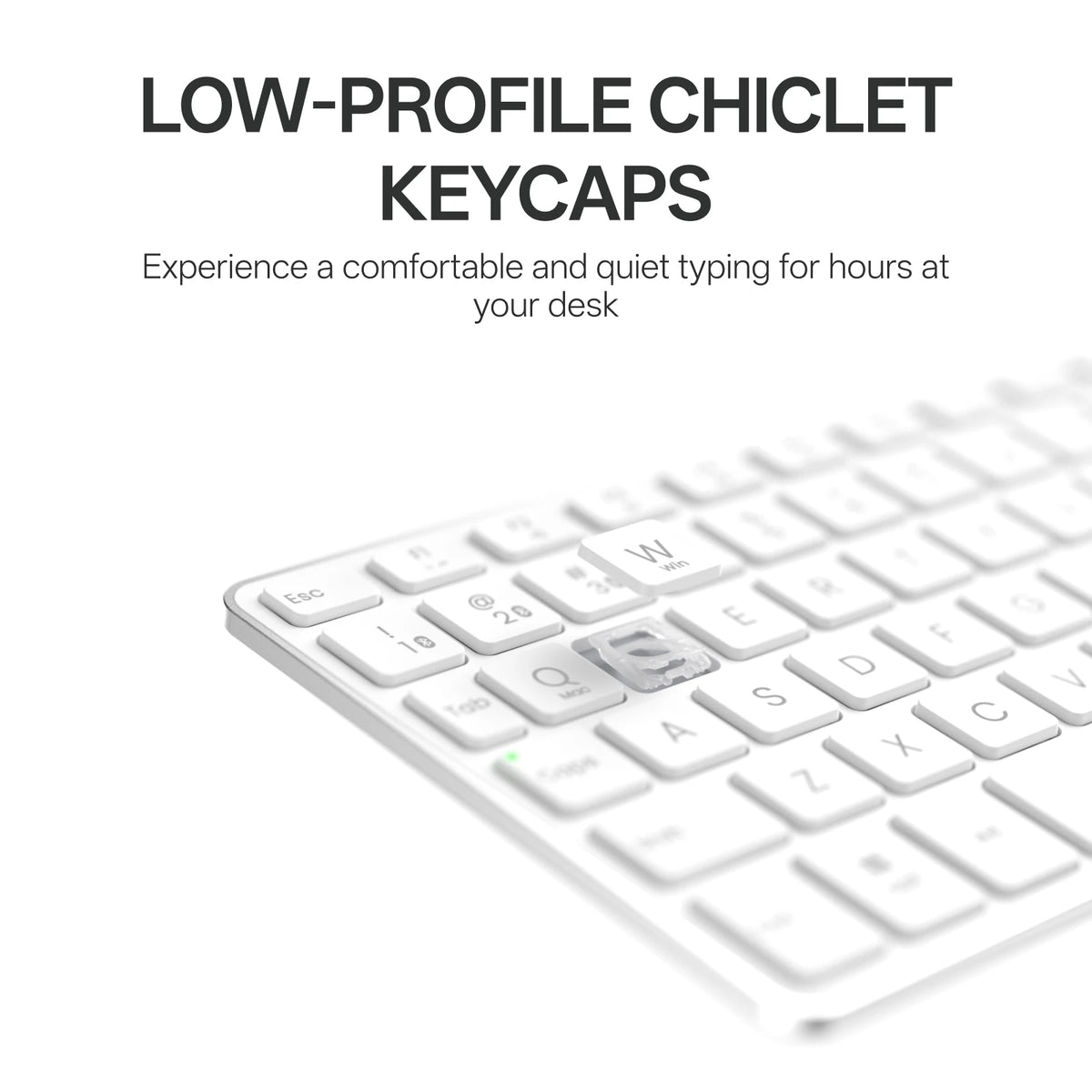 Rapoo Portable Wireless Keyboard with Touchpad Multi-Device HTPC Keyboard for PC-Connected TV/Tablet/Steam Deck/Gaming Console/Raspberry Pi/Mini PC Support Touch Gestures for PC Windows Mac