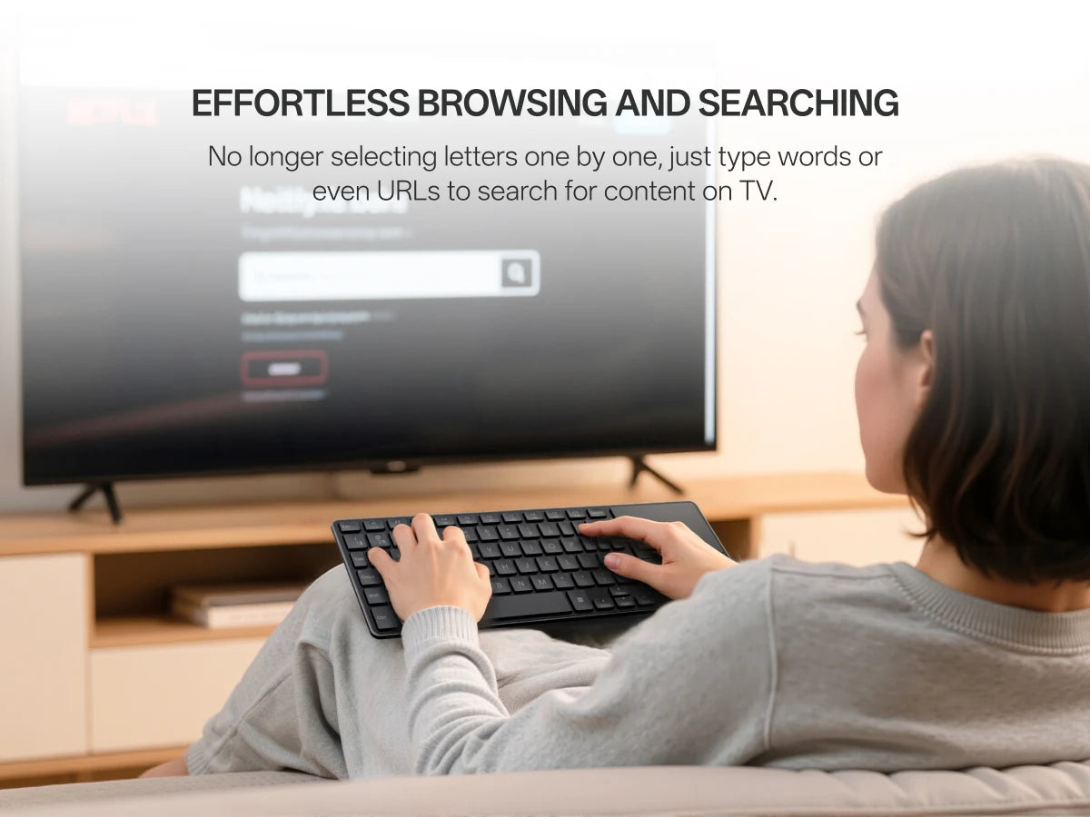 Rapoo Portable Wireless Keyboard with Touchpad Multi-Device HTPC Keyboard for PC-Connected TV/Tablet/Steam Deck/Gaming Console/Raspberry Pi/Mini PC Support Touch Gestures for PC Windows Mac